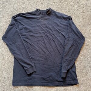 Callaway Golf Mens Mock Neck Long Sleeve Shirt Navy Blue Embroidered Logo XL